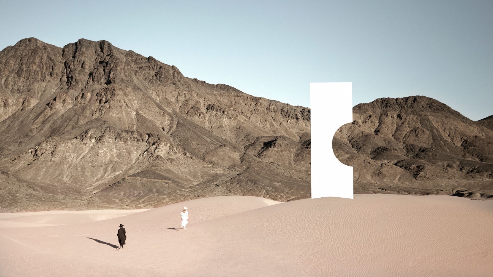 landscape art desert monolith